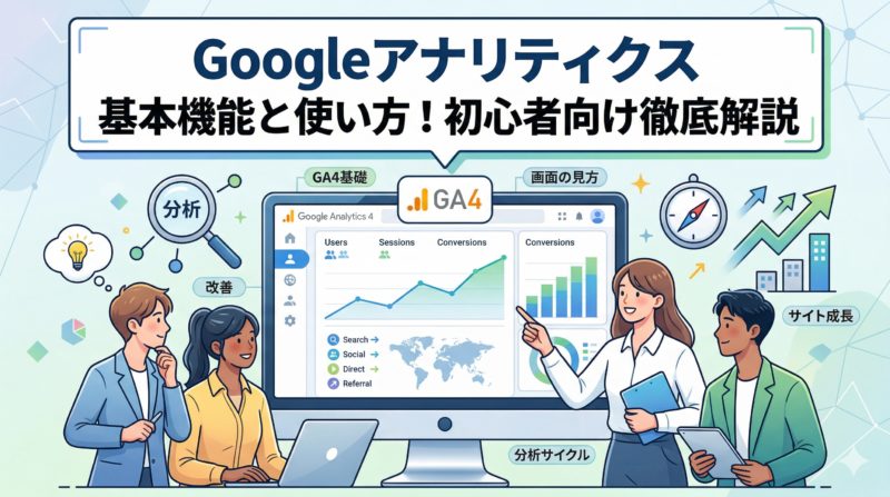 Googleアナリティクスの基本機能と使い方！初心者向け徹底解説