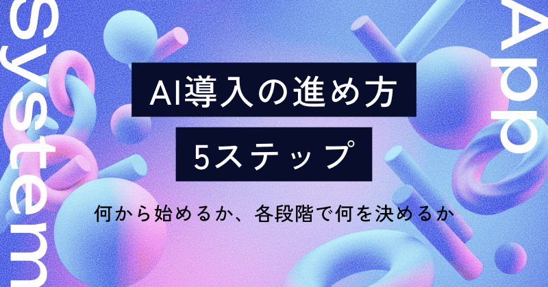 AI導入の進め方5ステップ｜何から始めるか、各段階で何を決めるか