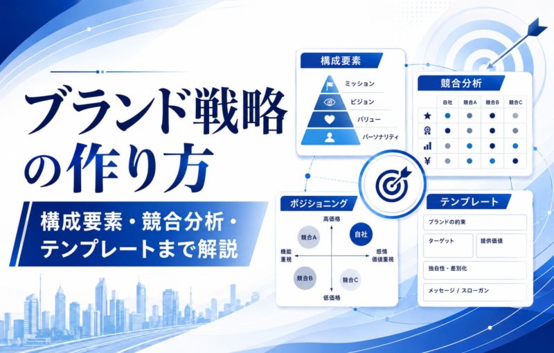 ブランド戦略の作り方｜構成要素・競合分析・テンプレートまで解説